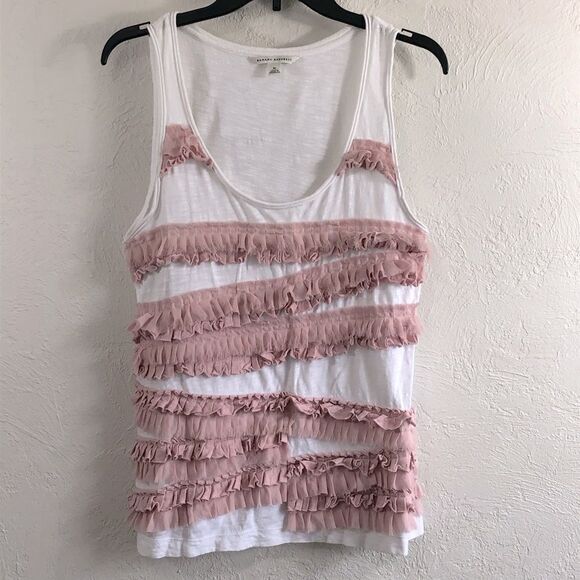 BANANA REPUBLIC-LACE COVERED FRONT SLESS TOP - B5 - Picture 12 of 12